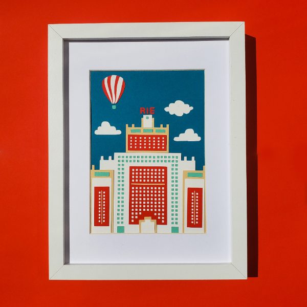 Lámina ilustración Edificio España láminas de regalo Madridcuts